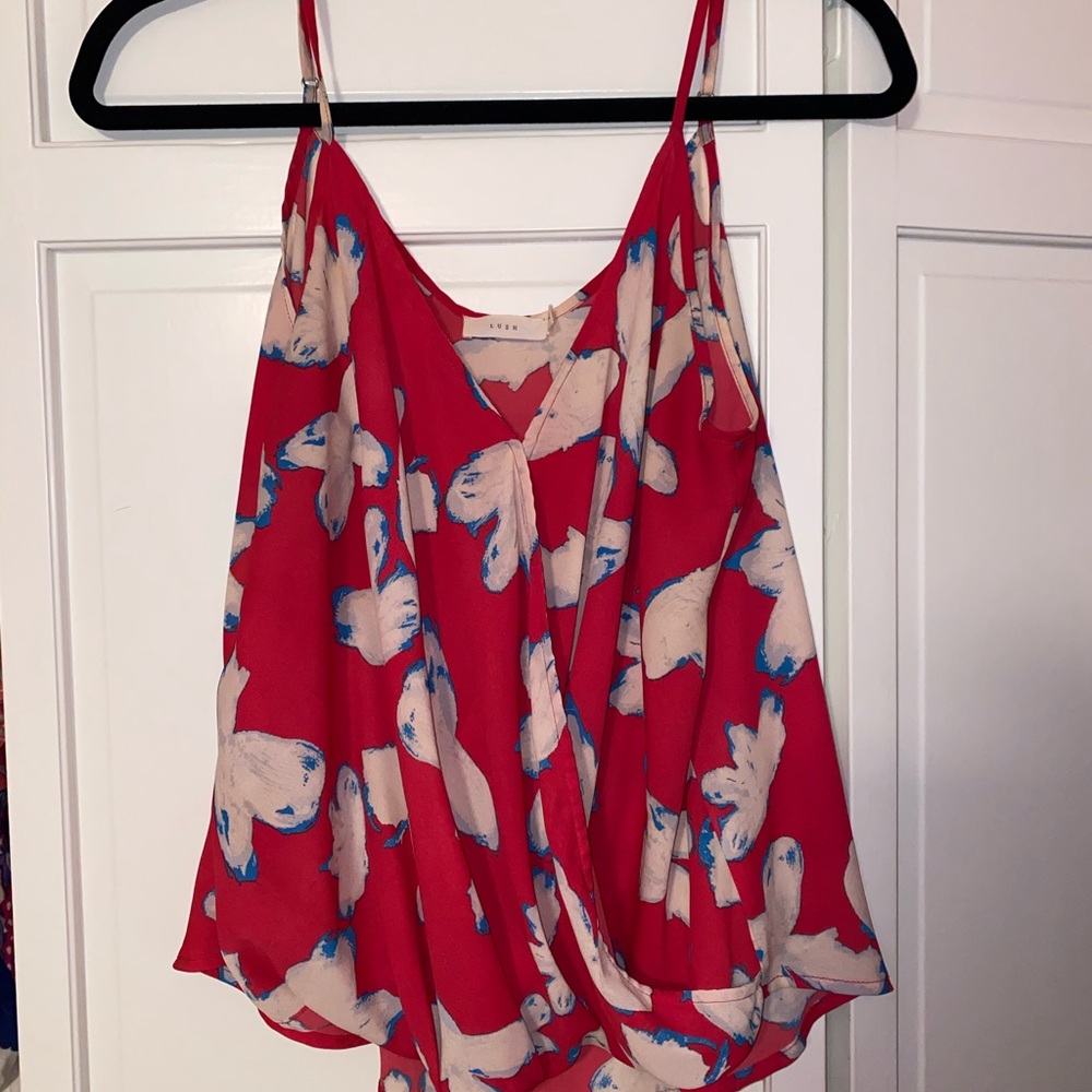 FLOWY PINK CROSSOVER TANK